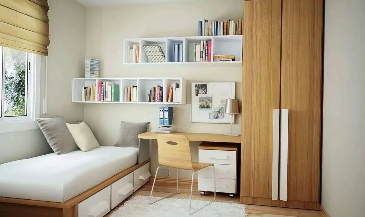 Ide desain kamar tidur sempit ukuran 3x3 agar terasa aesthetic dan nyaman